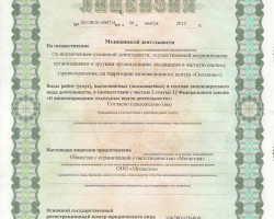 Клиника профессиональной стоматологии «Мегастом» в Благовещенске (сертификат)